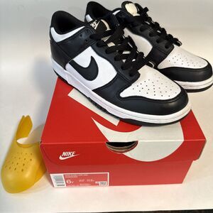 Nike Panda Dunk Low Shoes 6Y Youth Black White Leather Sneakers CW1590-100 w/Box